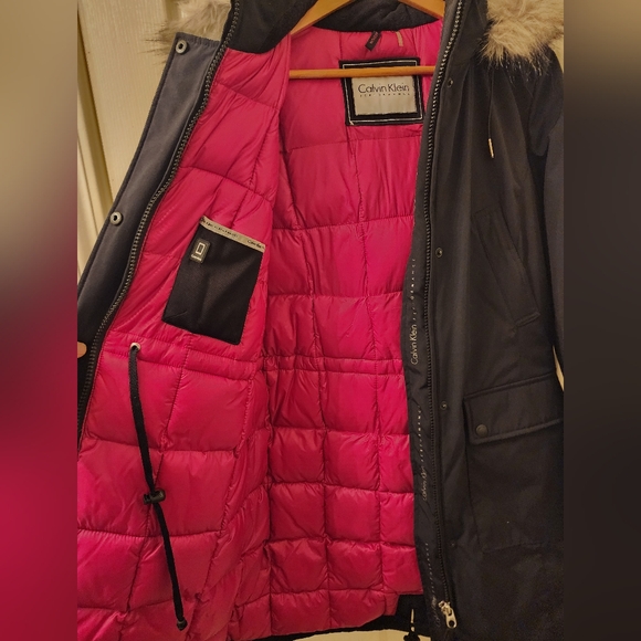 Calvin Klein Performance Down Parka w/ Fur Hood - Picture 3 of 6